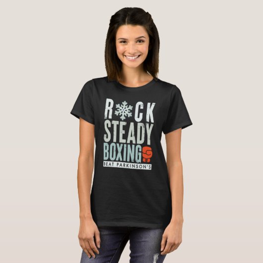 Rock Steady Boxing Parkinson's Winter Edition T-shirt (Voorkant volledig)
