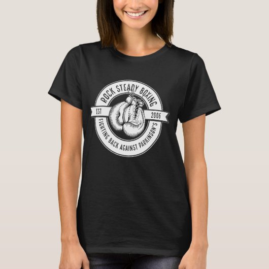 Rock Steady Boxing vecht terug tegen Parkinson T-shirt (Voorkant)