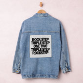 Rock Step Triple Step, Lindy Hop Dancer Denim Jacket (Hangar)