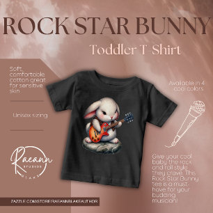 Rock Ster Konijn Baby T-Shirt