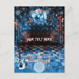 ROCK STER Verjaardag Muzikale Dansfeest Bedankt Briefkaart