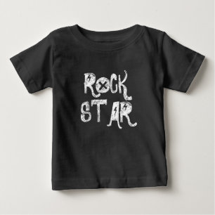 Rock Ster zwart witte schedel tekst rocker metaal