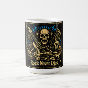 Rock Sterft Nooit – Onsterfelijke Rock Geest Koffiemok