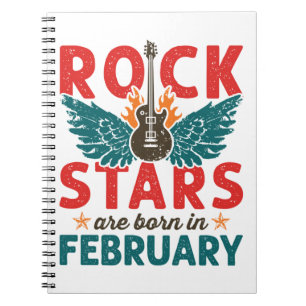 Rock sterren worden geboren in februari 2009 notitieboek