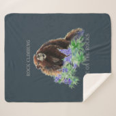 Rock stijgt waar marmots Inspirerend zijn Sherpa Deken (Voorkant (horizontaal))