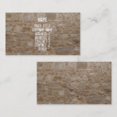 Rock & Stone Wall Visitekaartje (Voorkant / Achterkant)