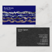Rock Strata - Deep Navy Visitekaartje (Voorkant / Achterkant)