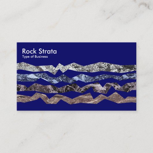 Rock Strata - Deep Navy Visitekaartje (Voorkant)