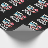 Rock Sugar Funny Food Pun Dark BG Cadeaupapier (Hoek)