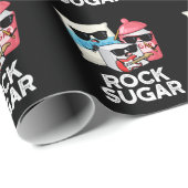 Rock Sugar Funny Food Pun Dark BG Cadeaupapier (Rol Hoek)