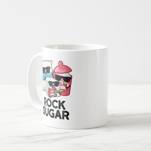 Rock Sugar Funny Food Pun Koffiemok (Voorkant links)