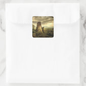 Rock Sunset in Griekenland Vierkante Sticker (Tas)