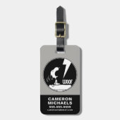 Rock T - shirts | Snoopy Howling | Jouw namen toev Bagagelabel (Voorkant verticaal)