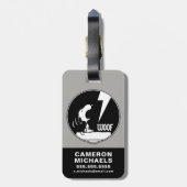 Rock T - shirts | Snoopy Howling | Jouw namen toev Bagagelabel (Achterkant verticaal)