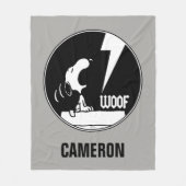 Rock T - shirts | Snoopy Howling | Jouw namen toev Fleece Deken (Voorkant)