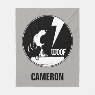 Rock T - shirts   Snoopy Howling   Jouw namen toev Fleece Deken