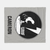 Rock T - shirts | Snoopy Howling | Jouw namen toev Fleece Deken (Voorkant (Horizontaal))