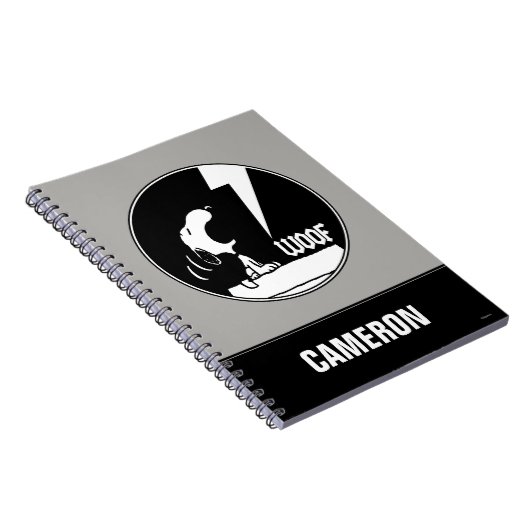 Rock T - shirts | Snoopy Howling | Jouw namen toev Notitieboek (Rechterzijde)