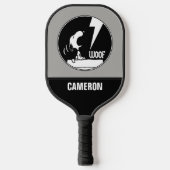 Rock T - shirts | Snoopy Howling | Jouw namen toev Pickleball Paddle (Voorkant)