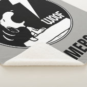 Rock T - shirts | Snoopy Howling | Jouw namen toev Sherpa Deken (3/4)