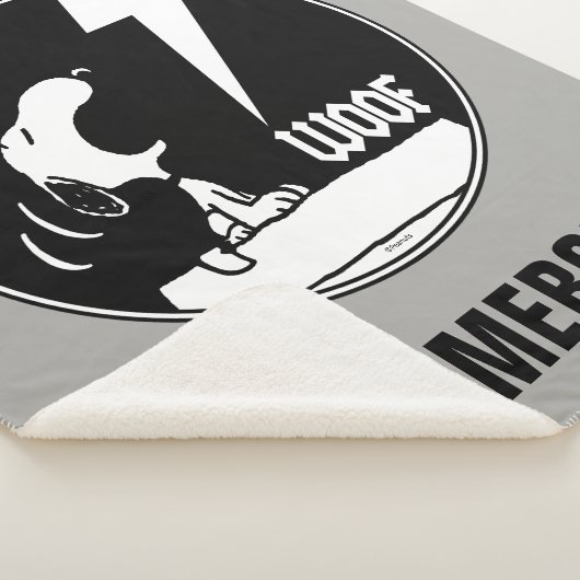 Rock T - shirts | Snoopy Howling | Jouw namen toev Sherpa Deken (3/4)