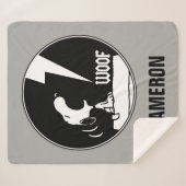 Rock T - shirts | Snoopy Howling | Jouw namen toev Sherpa Deken (Voorkant (horizontaal))