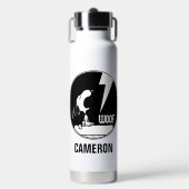 Rock T - shirts | Snoopy Howling | Jouw namen toev Waterfles (Voorkant)