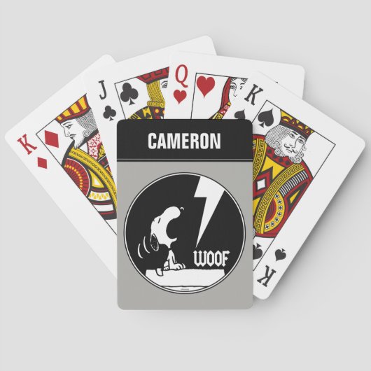 Rock T - shirts | Snoopy Howling speelkaarten (Achterkant)