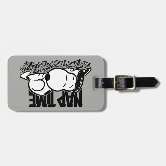 Rock T - shirts | Snoopy NAP tijd | Jouw namen toe Bagagelabel (Voorkant horizontaal)