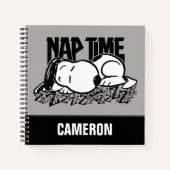Rock T - shirts | Snoopy NAP tijd | Jouw namen toe Notitieboek (Voorkant)