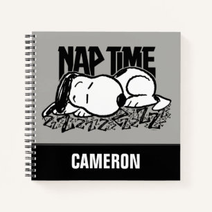 Rock T - shirts Snoopy NAP tijd Jouw namen toe Notitieboek