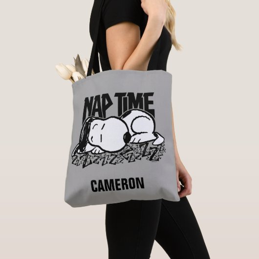 Rock T - shirts | Snoopy NAP tijd | Jouw namen toe Tote Bag (Dichtbij)