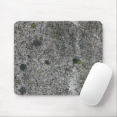 Rock Texture Grey Granite met Moss Muismat (Met muis)