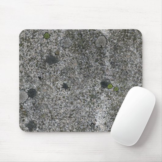Rock Texture Grey Granite met Moss Muismat (Met muis)