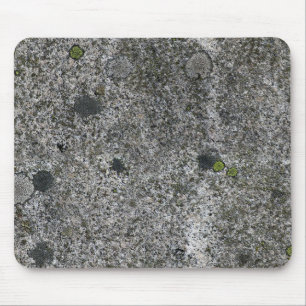 Rock Texture Grey Granite met Moss Muismat