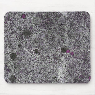 Rock Texture Grey Granite met roze details Muismat
