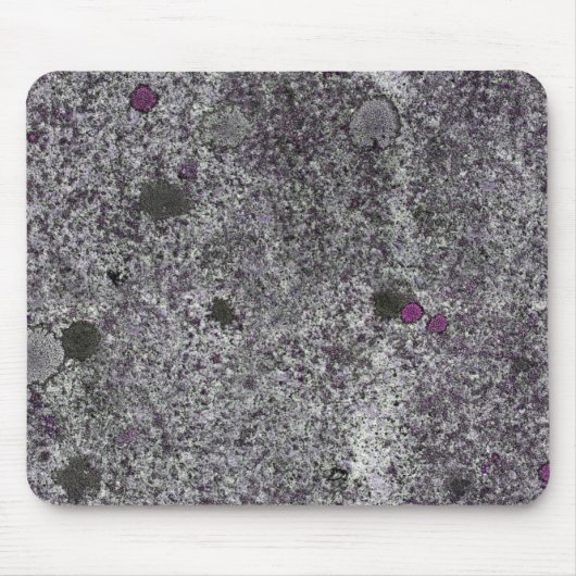 Rock Texture Grey Granite met roze details Muismat (Voorkant)