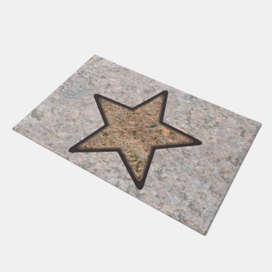 Rock Texture met Star Decor Deurmat (Schuin)