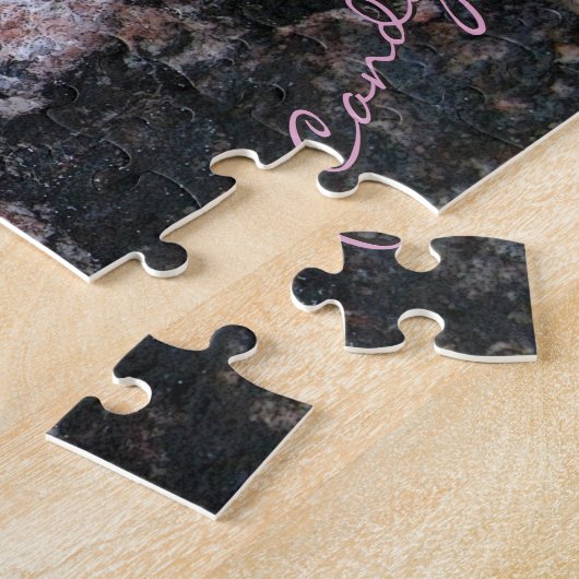 Rock Texture Pink Snoep Challenge Legpuzzel (Zijkant)