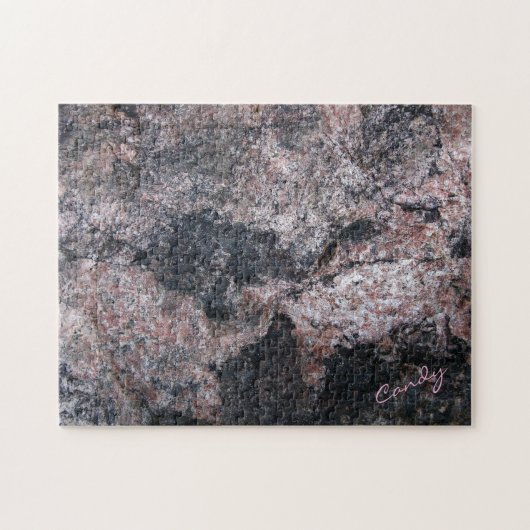 Rock Texture Pink Snoep Challenge Legpuzzel (Horizontaal)