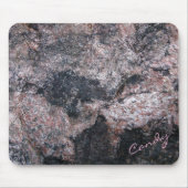 Rock Texture Pinkish Custom Text Muismat (Voorkant)