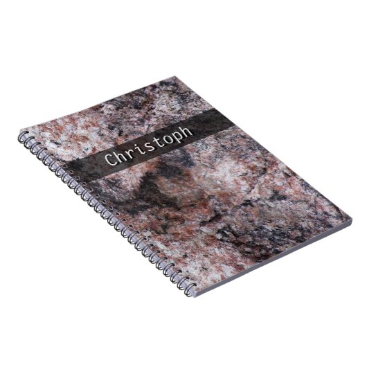 Rock Texture Pinkish with any Text Notitieboek (Rechterzijde)
