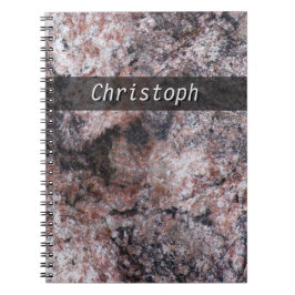 Rock Texture Pinkish with any Text Notitieboek