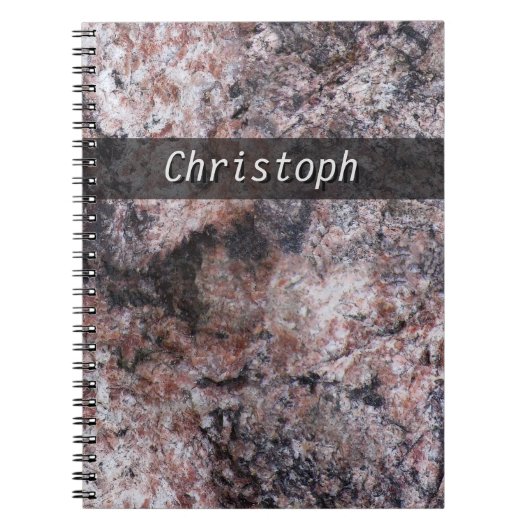 Rock Texture Pinkish with any Text Notitieboek (Voorkant)