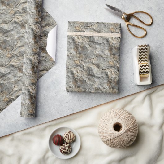 Rock Texture Print Wrapping Paper Roll Cadeaupapier (Crafts)