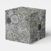 Rock Textuur Grijs Graniet met Mos any Text Bedankdoosjes (Achterkant)