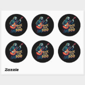 Rock the Boo - Halloween Skeleton Gitaar Ontwerp Ronde Sticker (Vel)