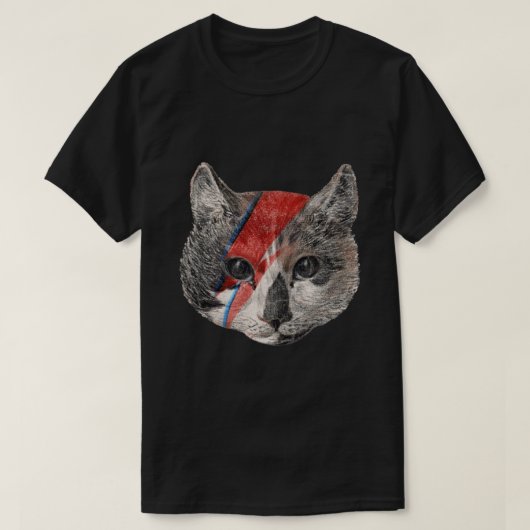 Rock the Bowie Cat Fited T-Shirt.png T-shirt (Design voorkant)