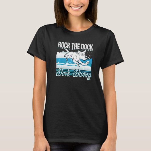 Rock the Dock  Dock Diving  Dog Lover Premium T-shirt (Voorkant)