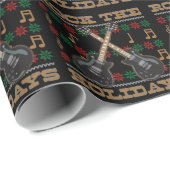 Rock The Feestdagen Guitar Ugly KerstSweater Cadeaupapier (Rol Hoek)